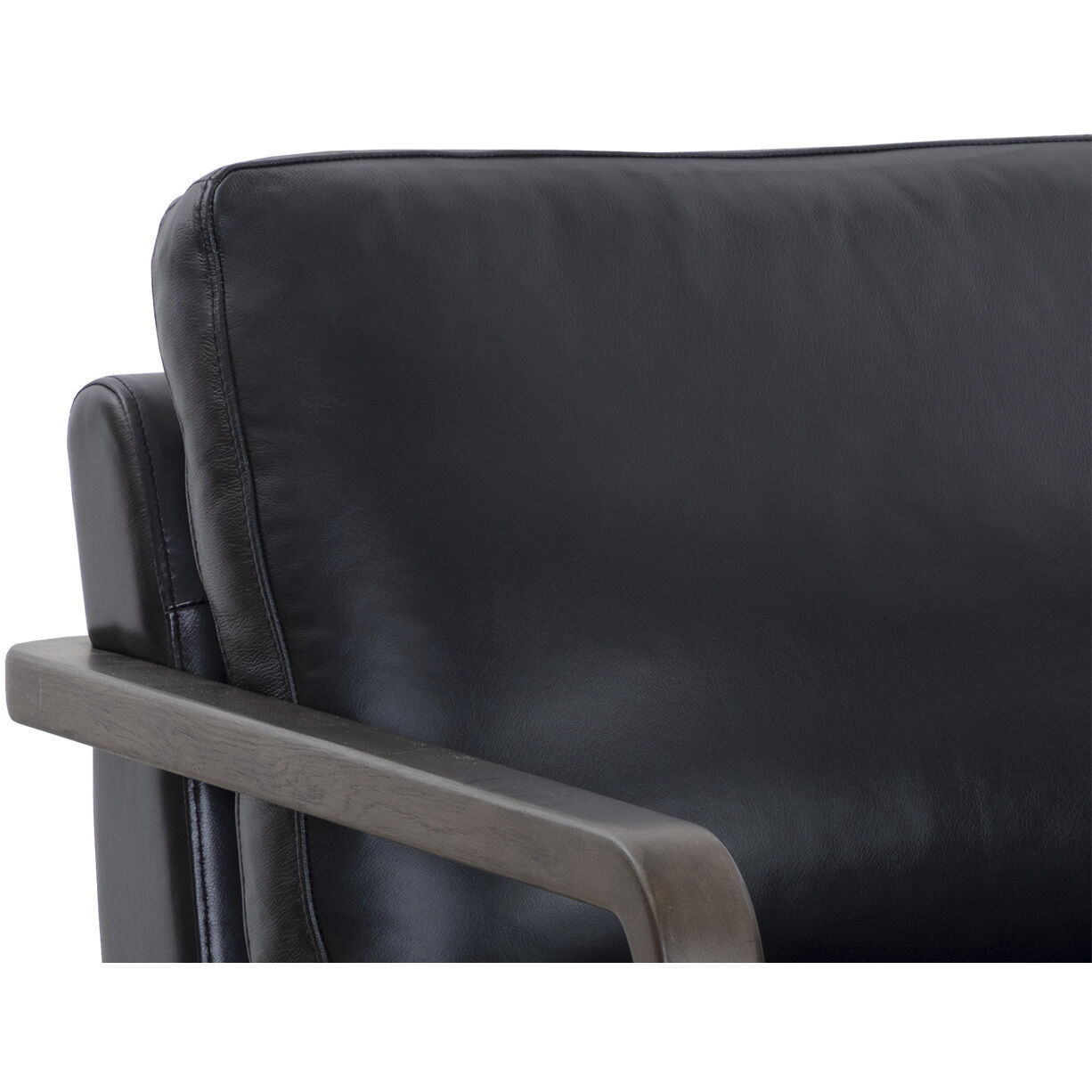 Castell Brown / Cortina Black Leather Swivel Lounge Chair, Swivel